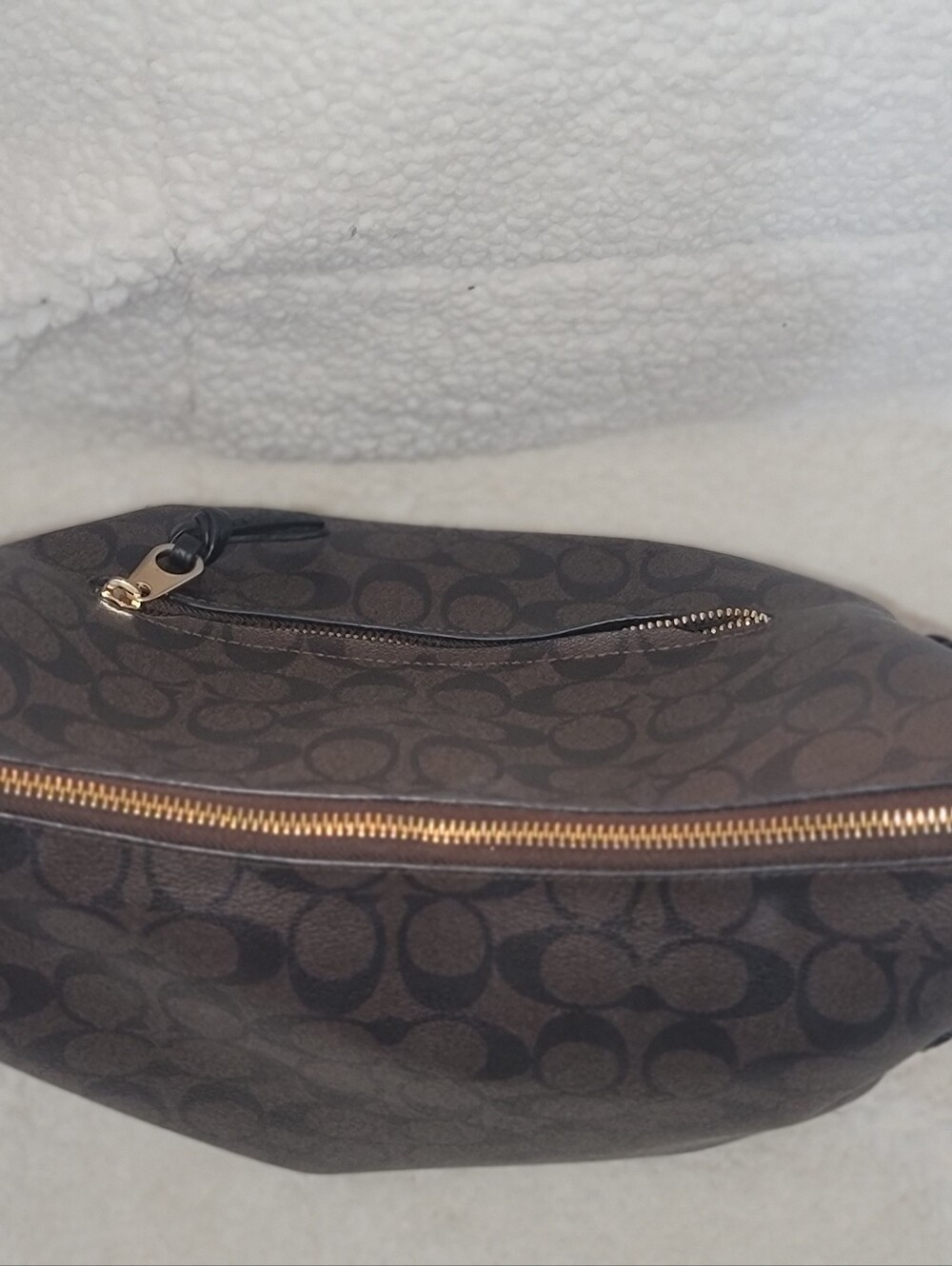 Coach Brown and Black Signature Canvas Crossbody Bag with Matching Wallet. - Picture 12 of 16
